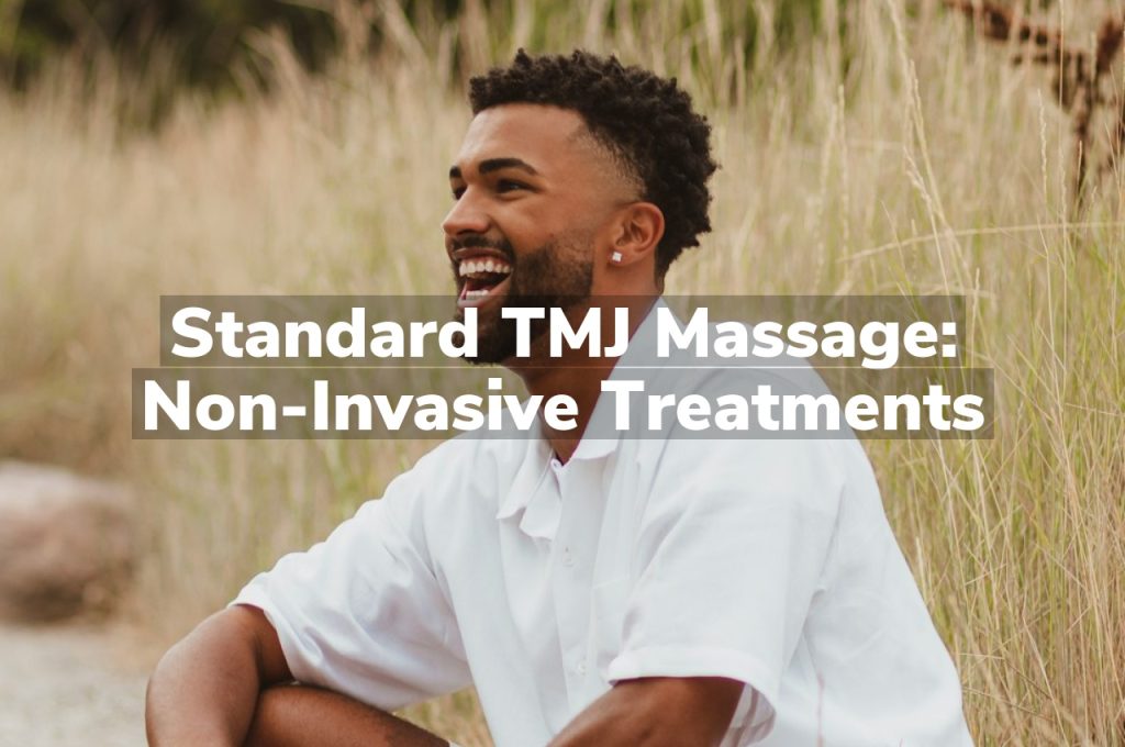 Standard TMJ Massage: Non-Invasive Treatments